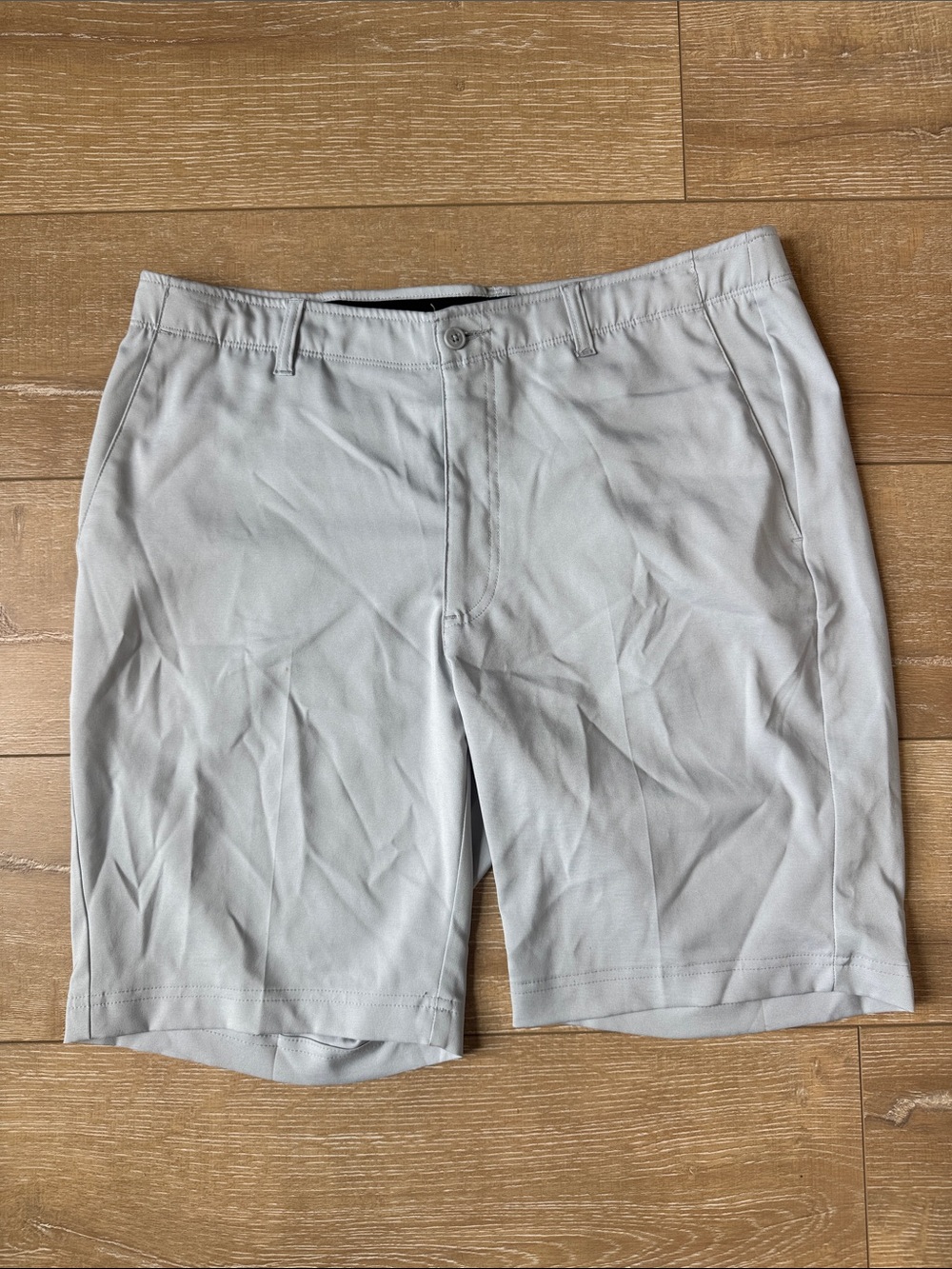 Pebble Beach Light Gray Flat Front Performance Shorts